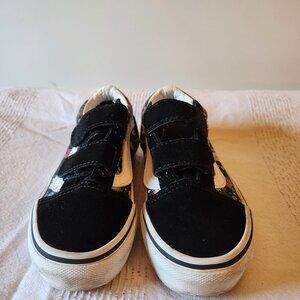 Vans Old Skool Butterfly Floral Hook & Loop Slip on Sneakers Shoes Toddler 11